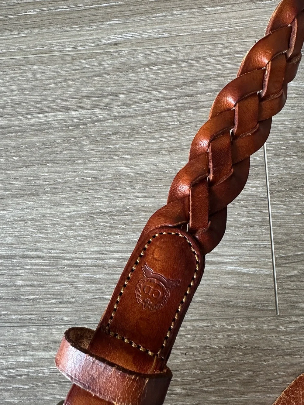 Christian Dior Braided Leather Belt in Brown